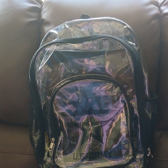 Clear Backpack with Black Accents - Picture 1 of 3